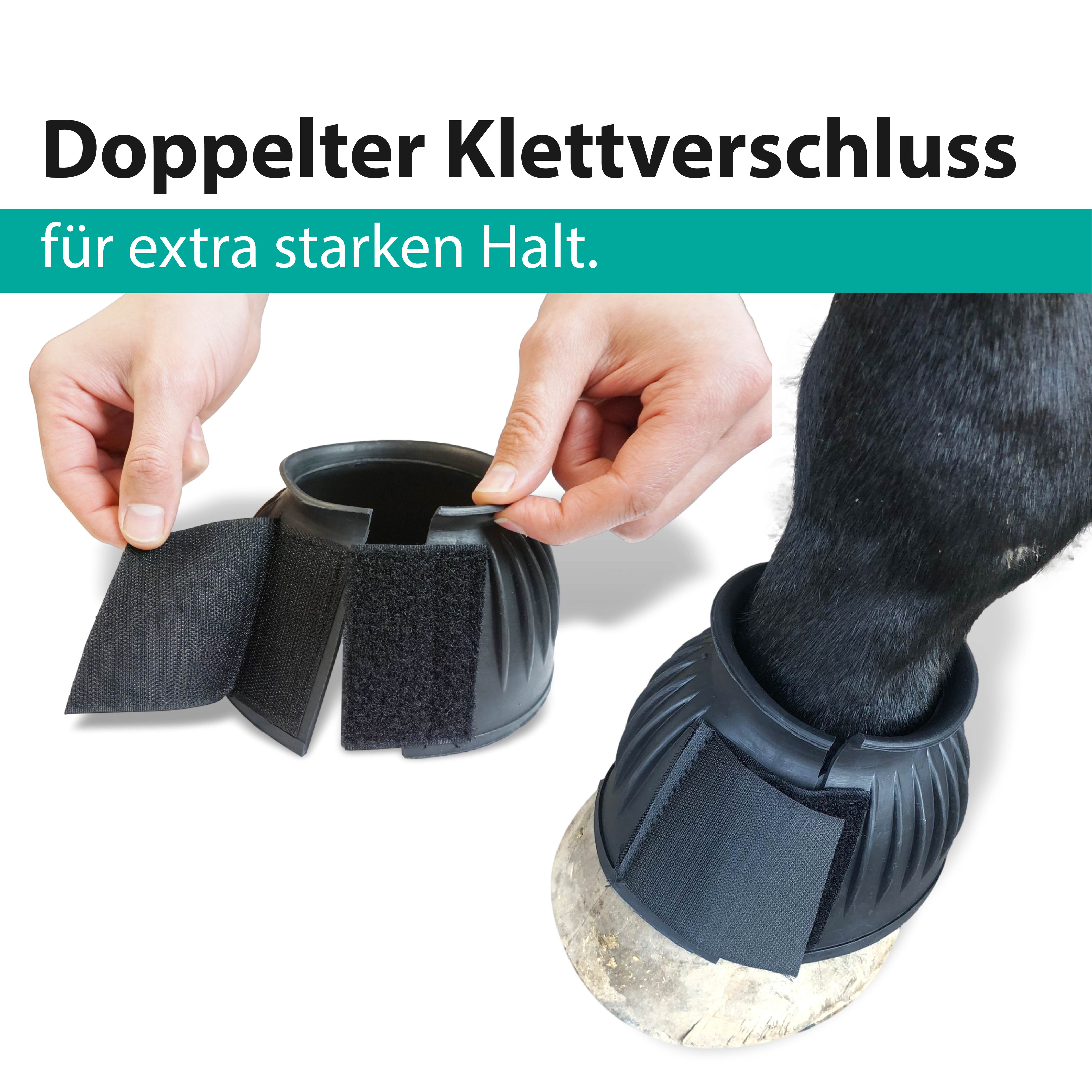 Hufglocken für Pferde, Gummiglocken in schwarz, Größe S-XL